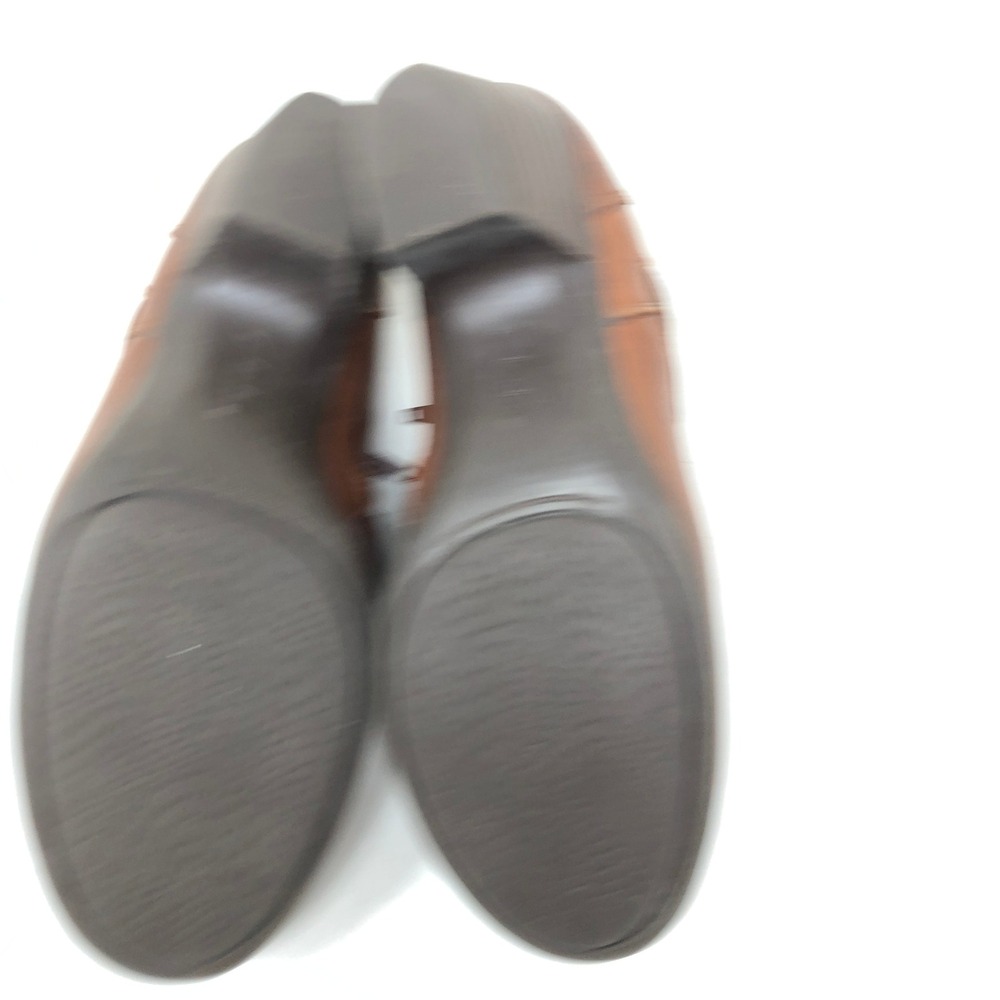 Clarks Womens 7 Valerie May Ankle Booties Brown Leather Strap Comfort Heel - Picture 8 of 9